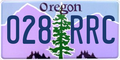 OR license plate 028RRC