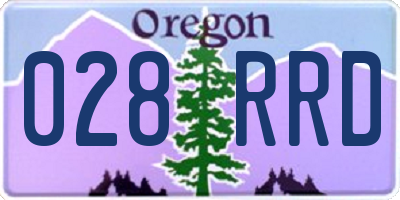 OR license plate 028RRD