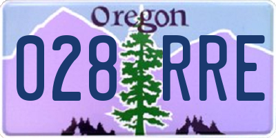 OR license plate 028RRE