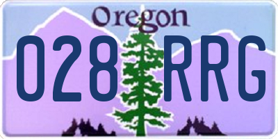 OR license plate 028RRG