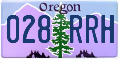OR license plate 028RRH