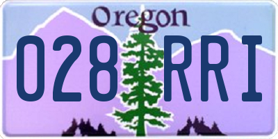 OR license plate 028RRI