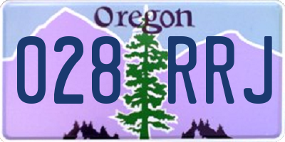 OR license plate 028RRJ