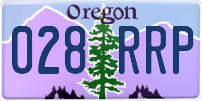OR license plate 028RRP