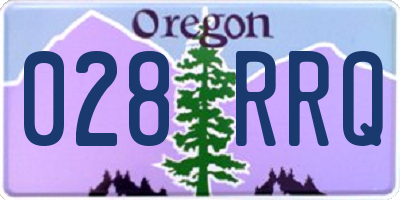 OR license plate 028RRQ