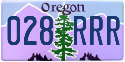 OR license plate 028RRR