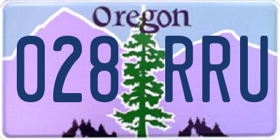 OR license plate 028RRU