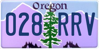OR license plate 028RRV