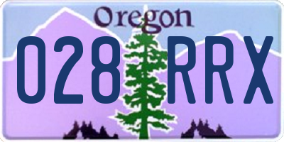 OR license plate 028RRX