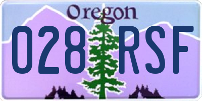 OR license plate 028RSF