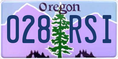 OR license plate 028RSI