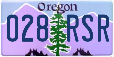 OR license plate 028RSR