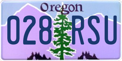 OR license plate 028RSU