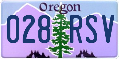 OR license plate 028RSV