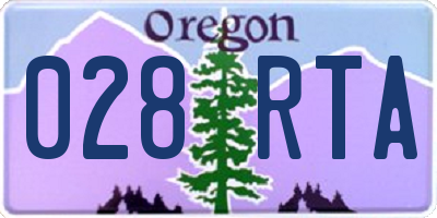 OR license plate 028RTA