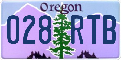 OR license plate 028RTB