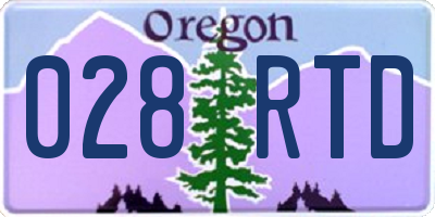 OR license plate 028RTD