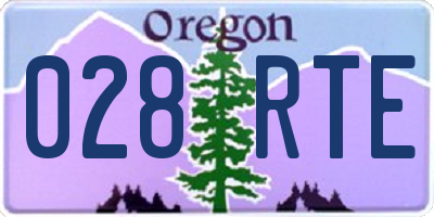OR license plate 028RTE