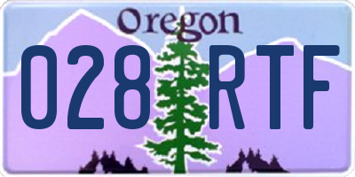 OR license plate 028RTF
