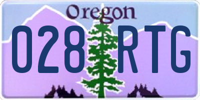 OR license plate 028RTG