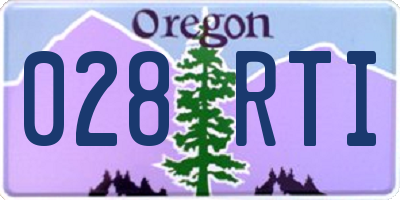 OR license plate 028RTI