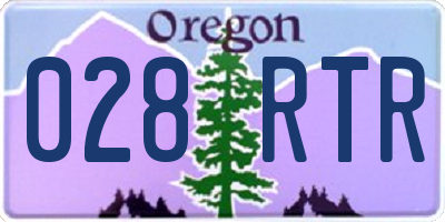 OR license plate 028RTR