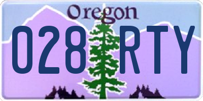 OR license plate 028RTY