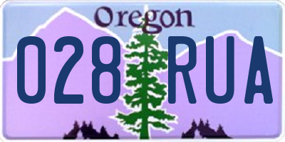 OR license plate 028RUA