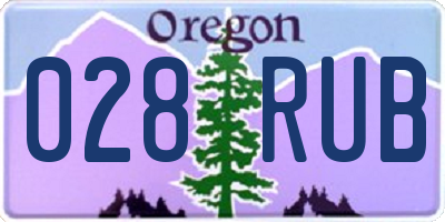 OR license plate 028RUB