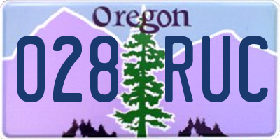 OR license plate 028RUC