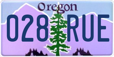 OR license plate 028RUE