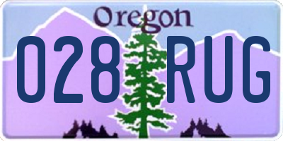 OR license plate 028RUG