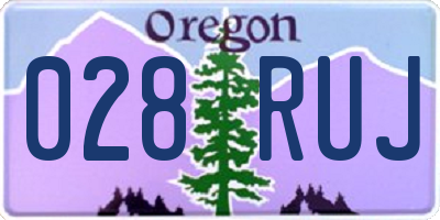 OR license plate 028RUJ