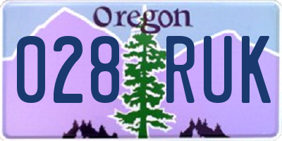 OR license plate 028RUK