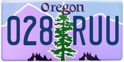 OR license plate 028RUU