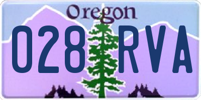 OR license plate 028RVA