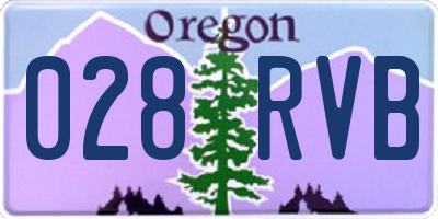OR license plate 028RVB