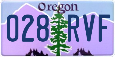 OR license plate 028RVF