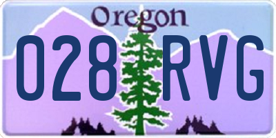 OR license plate 028RVG