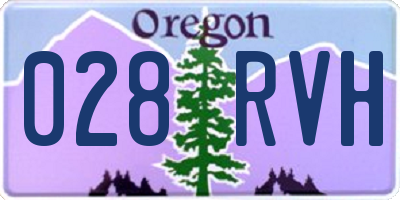 OR license plate 028RVH