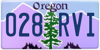 OR license plate 028RVI