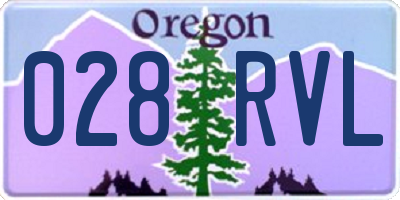 OR license plate 028RVL
