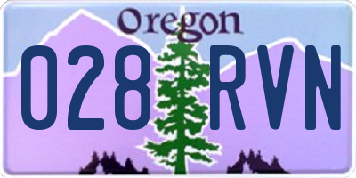 OR license plate 028RVN