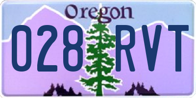 OR license plate 028RVT