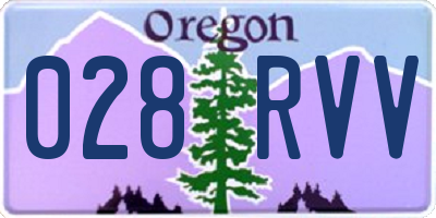 OR license plate 028RVV