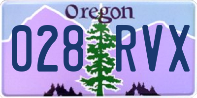 OR license plate 028RVX