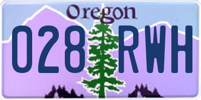 OR license plate 028RWH