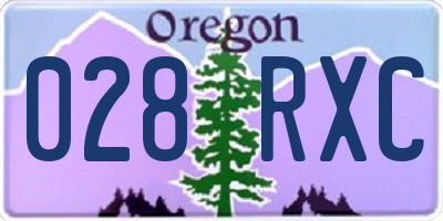 OR license plate 028RXC