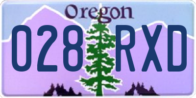 OR license plate 028RXD