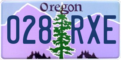 OR license plate 028RXE